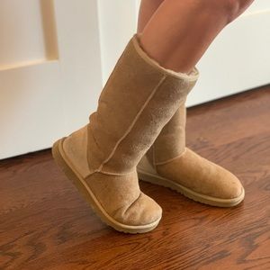Ugg Boots - Tan w/ Floral Design
